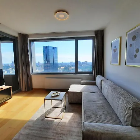 18th Floor Skyline View With Fireplace And Free Parking * Bratislava